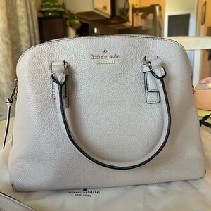 NWT Kate Spade NY Jackson Street Lottie Leather Handbag in Soft Porcelain